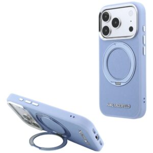 Karl Lagerfeld Ring Stand 360 Saffiano Classic Logo MagSafe case for Iphone 18 Pro Max / 17 Pro Max blue