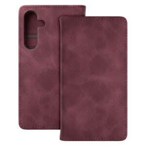 Smart Suede case for Samsung Galaxy S25 maroon