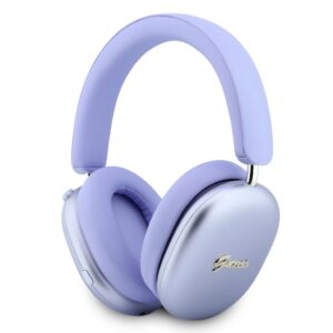 Guess Metallic Script Logo ENC Wireless Headphone Purple