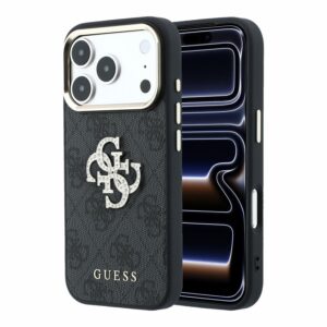Guess 4G & Big Strass Logo case for iPhone 18 Pro / 17 Pro black