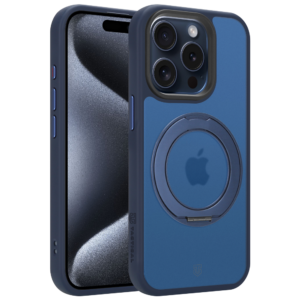 Tactical MagForce Hyperstand Cover for Apple iPhone 15 Pro Deep Blue