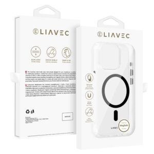 Liavec Glossy Magsafe Clear Case do Iphone 13 Pro black