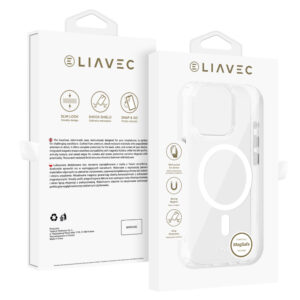 Liavec Glossy Magsafe Clear Case do Iphone 16 Pro Max white