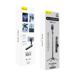 Blavec Selfie Stick Aluminium Fusion P-06 Magsafe tripod + remote control + holder 1,34 metres (SSFP06-MTRHB134) black