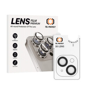 Tempered glass Tel Protect 3D Lens on camera for Iphone 15/15 Plus black (lens 2 pieces)