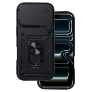 Slide Camera Armor Case for Iphone 17 Pro Max Black