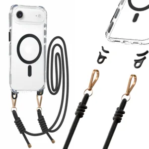Tel Protect Strap Clear Case for Iphone 17 Air black