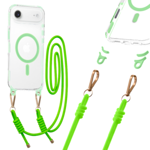 Tel Protect Strap Clear Case for Iphone 17 Air green