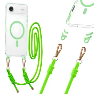 Tel Protect Strap Clear Case for Iphone 17 Air green