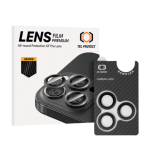 Tempered glass Tel Protect 3D Lens Aramid Series on camera for Iphone 15 Pro/15 Pro Max (lens 3 pieces)