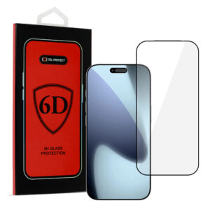 Tel Protect Full Glue 6D Tempered Glass for IPHONE 17 PRO/18 PRO BLACK