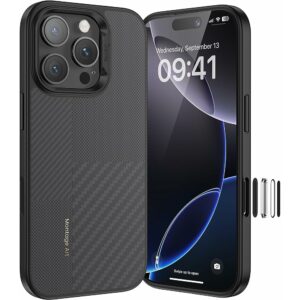 Benks Montage Magnetic Armor Pro Kevlar Case Metal Frame 600D+1500D (MF65) for Iphone 16 Pro black (Camera Control Button)