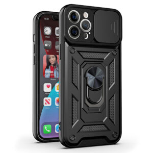 Slide Camera Armor Case for Samsung Galaxy S25 FE Black