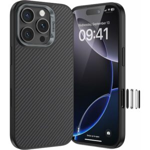 Benks Magnetic Armor Pro Kevlar Case Metal Frame 600D (AD66) for Iphone 16 Pro Max black (Camera Control Button)