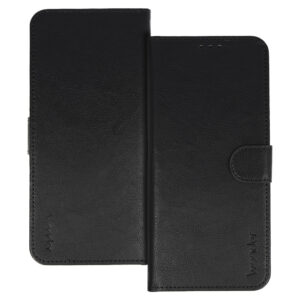 WONDER COMMON Universal Book Case (SIZE XL) for Samsung A12/A13 4G/A34 5G/A02S/Xiaomi Redmi 12 4G/12C/Note 12 4G/12 Pro 5G/Oppo A53S/A72/A92 black