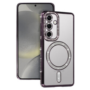 Bling Magsafe Case for Samsung Galaxy S26 Plus purple
