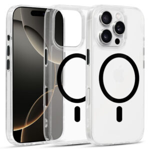 Glossy Magsafe Clear Case do Iphone 16 Pro black