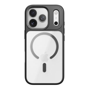 Rock Guard Lens Protection Series Magnetic Case for Iphone 17 Pro Max transparent-black