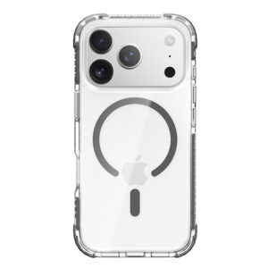 Rock Crystal Clear Magnetic Series Case for Iphone 17 Pro Max transparent-black