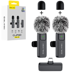Blavec Lavalier Microphones x 2 MK-01 ClipGo Type C (LMMK01-B) black