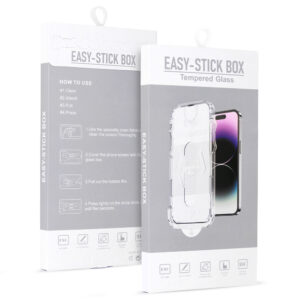 Tempered Glass Full Glue Easy-Stick Box for IPHONE 17 PRO MAX / 18 PRO MAX BLACK