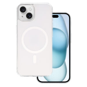 Glossy Magsafe Case for Iphone 15 white