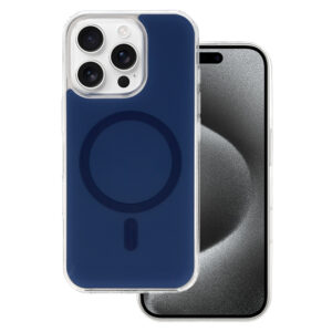 Glossy Magsafe Case for Iphone 15 Pro navy