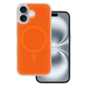 Glossy Magsafe Case for Iphone 16 orange