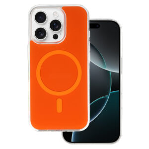 Glossy Magsafe Case for Iphone 16 Pro Max orange