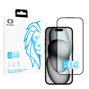 Tempered glass Tel Protect 10X AR 3.0 AntiReflective Titanium forIphone 15/14 Pro