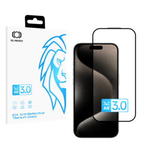Tempered glass Tel Protect 10X AR 3.0 AntiReflective Titanium forIphone 15 Pro