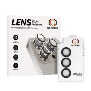 Tempered glass Tel Protect 3D Lens on camera for Samsung Galaxy S26 black (lens 3 pieces)