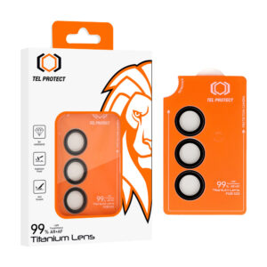 Tempered glass Tel Protect Titanium Lens 99% AR on camera for Samsung Galaxy S26 black (lens 3 pcs)