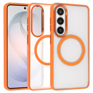 Liavec Soft Case Metal Frame for Samsung Galaxy S26 Plus orange