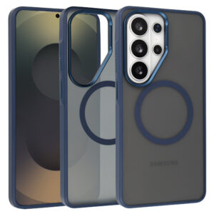 Liavec Soft Case Metal Frame for Samsung Galaxy S26 Ultra navy