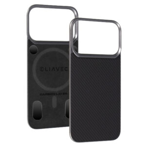 Liavec Carbon Layer Magsafe Aramid Fiber Cover for Iphone 17 Pro / 18 Pro black