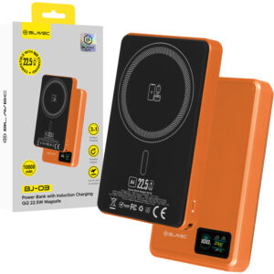 Blavec Power Bank 10000mAh BJ-03 Slim 13,5mm - Type C - 22,5W magnetic Magsafe 3 in 1 (PBBJ03-MC10O) orange aluminum