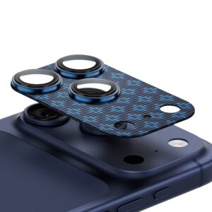 Benks Tempered glass Armor Warrior Lens (BE70) for Iphone 17 Pro Max / 18 Pro Max ArmorGrid blue (camera island)