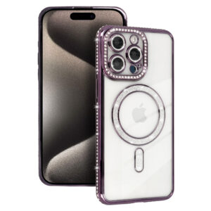 Bling Magsafe Case for Xiaomi Redmi Note 15 5G purple