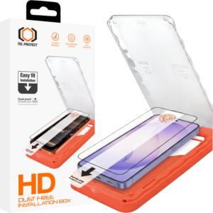 Tel Protect Dust-Free Easy Fit HD Titan Tempered Glass for Samsung Galaxy S26 Ultra black (with fingerprint unlock)