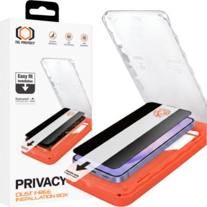 Tel Protect Dust-Free Easy Fit Privacy Titan Tempered Glass for Samsung Galaxy S26 Ultra black (with fingerprint unlock)