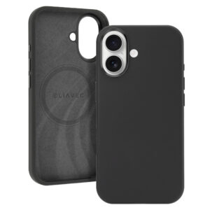 Liavec Silky Case with Metal Camera Frame for Iphone 17 black