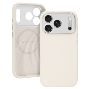 Liavec Silk Shield Case with Metal Camera Frame for Iphone 17 Pro / 18 Pro beige