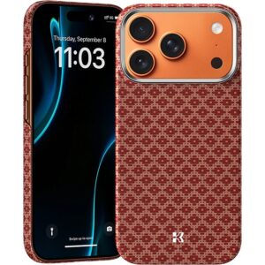 Benks Magnetic Armor Air Armor Grid Kevlar Case Metal Frame 600D (C.K.FL.AP.GD.H070) for Iphone 17 Pro Max/18 Pro Max orange
