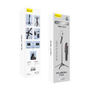 Blavec Selfie Stick Aluminium Fusion P-09 tripod + remote control 1,8 metres (SSFP09-TRB18) black (damaged packaging)