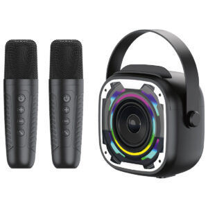 Blavec Portable Bluetooth Speaker WS-08 Karaoke Idol - 8W with 2 microphones (WS08-2MB) black (damaged packaging)