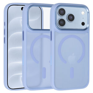 Liavec Cloudy Case with Metal Camera Frame for Iphone 18 Pro Max/17 Pro Max light blue Control Button)