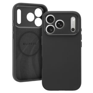 Liavec Silk Shield Case with Metal Camera Frame for Iphone 18 Pro/17 Pro black