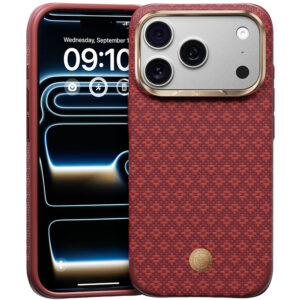 Benks Case Magnetic Armor Grid Edge X9 Kevlar Metal Frame (C.K.FL.AP.RD.X070) for Iphone 18 Pro Max/17 Pro Max red