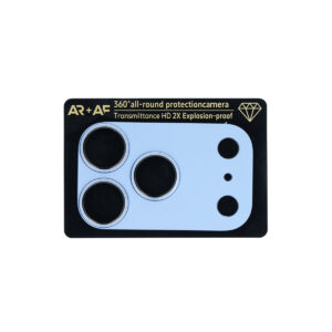 Tempered Glass Aluminum Metal Camera Full Cover Lens on camera for Iphone 18 Pro Max blue (camera island+mesh)